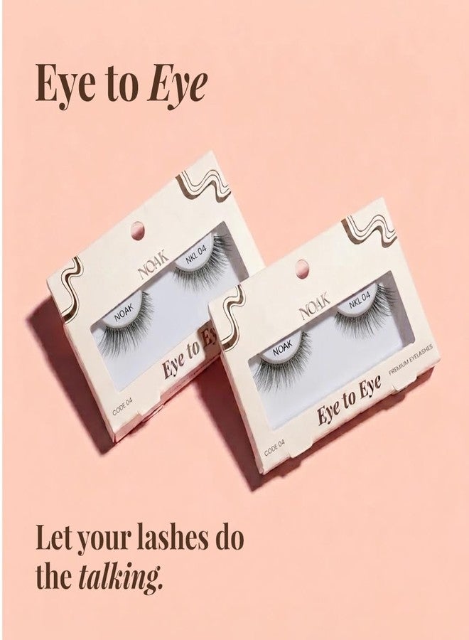 NOAK Eye to Eye 3D False Eyelashes - Pookie | Lightweight, Reusable Natural Lashes | Comfortable Wear with Flexible Band | Easy to Apply | Soft Volume Everyday Lash Look - Image 2