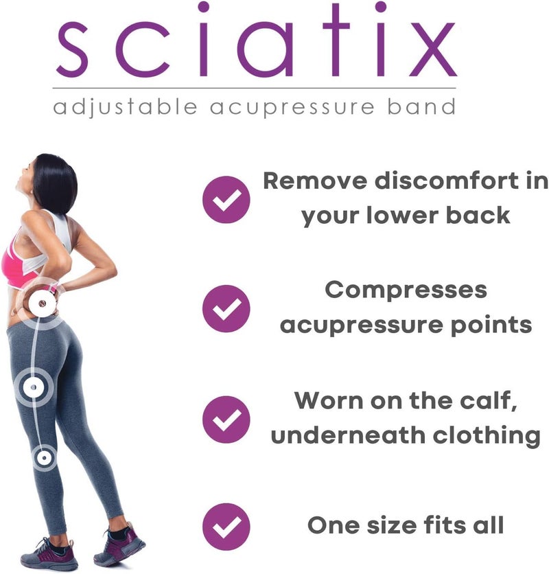 paingone Sciatix Instant Sciatica Pain Relief Product Helps Relieve Back Pain and Sciatic Pain by Acupressure Compression Relief Calf Support WRAP Class I Medical Device - Image 3