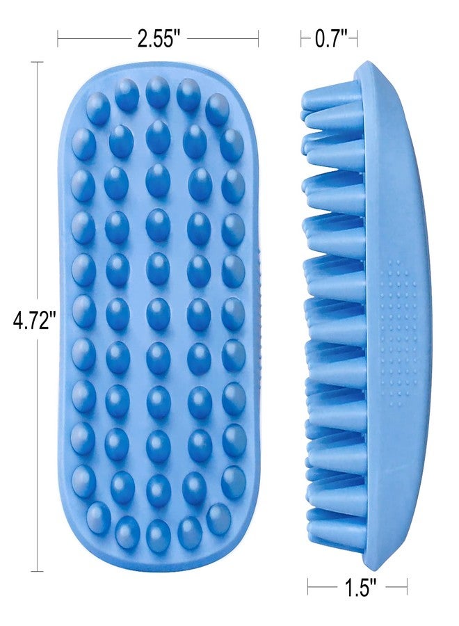 Qpets® Dog Brush for Bathing, Pet Massage Brush Puppy Grooming Brush Soft Bathing and Shedding for Dogs and Cats, Dog Bath Brush Cat Cleaning Brush Pet Comb - Image 2