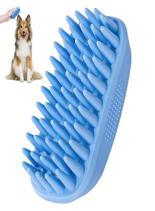 Qpets® Dog Brush for Bathing, Pet Massage Brush Puppy Grooming Brush Soft Bathing and Shedding for Dogs and Cats, Dog Bath Brush Cat Cleaning Brush Pet Comb - Image 1