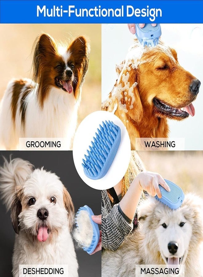Qpets® Dog Brush for Bathing, Pet Massage Brush Puppy Grooming Brush Soft Bathing and Shedding for Dogs and Cats, Dog Bath Brush Cat Cleaning Brush Pet Comb - Image 3