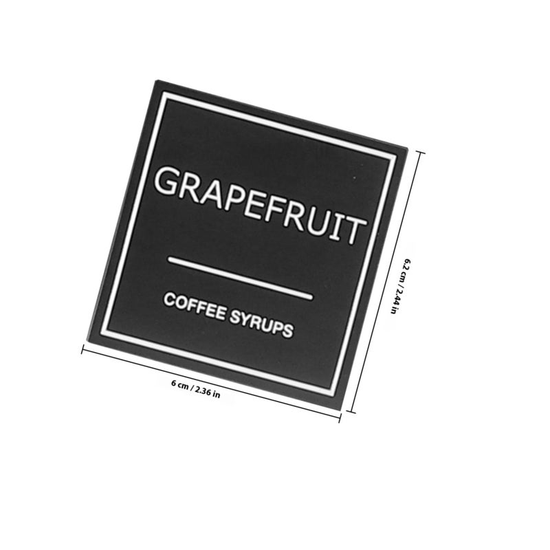 Writable PVC Coffee Syrup Bottle Labels 3 Sheets Kitchen Pantry Organization Decals - Image 3