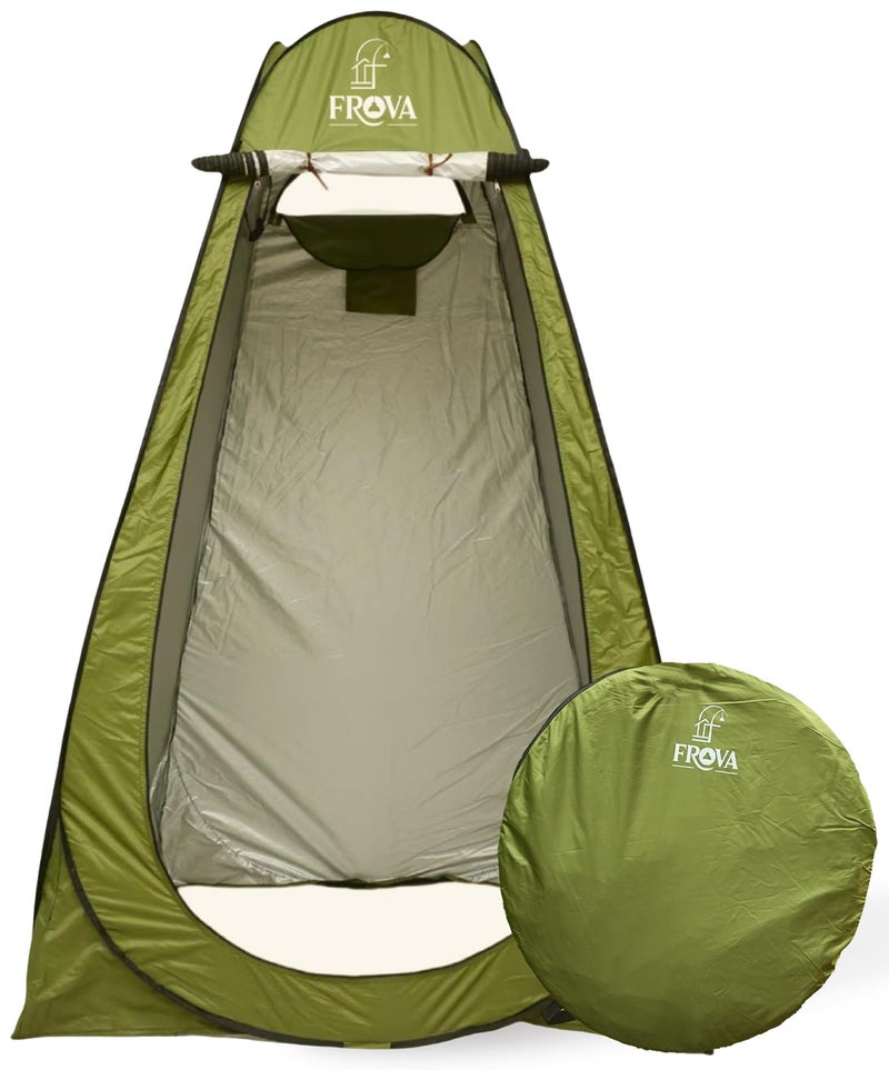 FROVA Collapsible Tent House for Adults | Dress Changing Tent for Ladies and Family – Compact Pop-Up Shelter for Camping & Outdoors (Green, 2.7ft x 2.7ft x 5.5ft) - Image 1