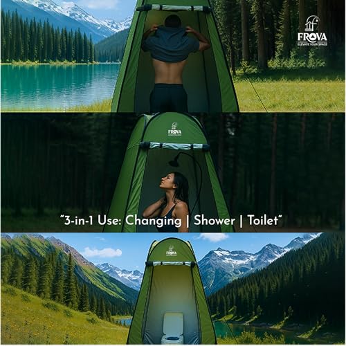 FROVA Collapsible Tent House for Adults | Dress Changing Tent for Ladies and Family – Compact Pop-Up Shelter for Camping & Outdoors (Green, 2.7ft x 2.7ft x 5.5ft) - Image 4