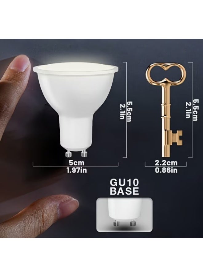 Set of 10 Dimmable LED GU10 Bulbs 6W 3000K Warm White 500LM Ra80 220-240V – Cozy Light – Made in Germany - Image 3