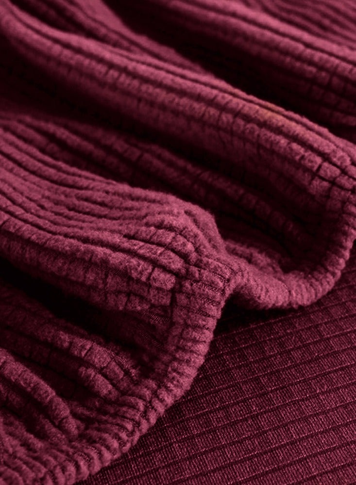 CATANES Thick Couch Covers, Sectional Sofa Stretch Slipcover Living Room Dogs Pets, Washable Durable Furniture Protector MARON (145cm * 185cm) - Image 3