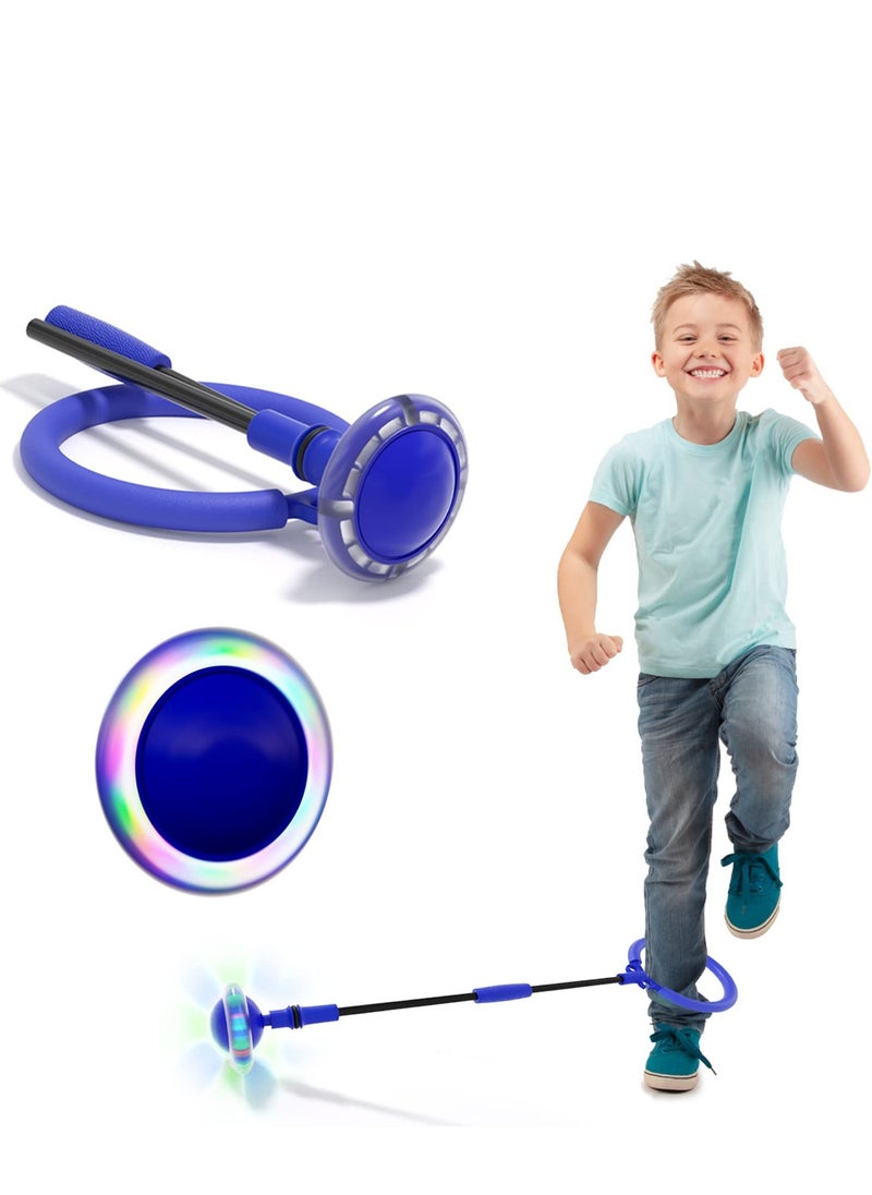 Generic - Skip It Ball, Foldable Skip It Ankle Skipit Toy with Backpack, Colorful Flash Skip It Toy for Fitness, Ankle Skip It Ball Jump Rope, Playground Equipment Indoor Outdoor Jumping Toys - Image 1