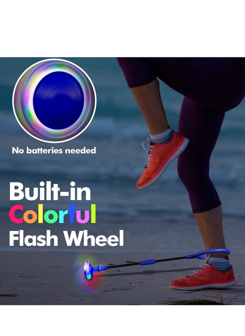 Generic - Skip It Ball, Foldable Skip It Ankle Skipit Toy with Backpack, Colorful Flash Skip It Toy for Fitness, Ankle Skip It Ball Jump Rope, Playground Equipment Indoor Outdoor Jumping Toys - Image 1