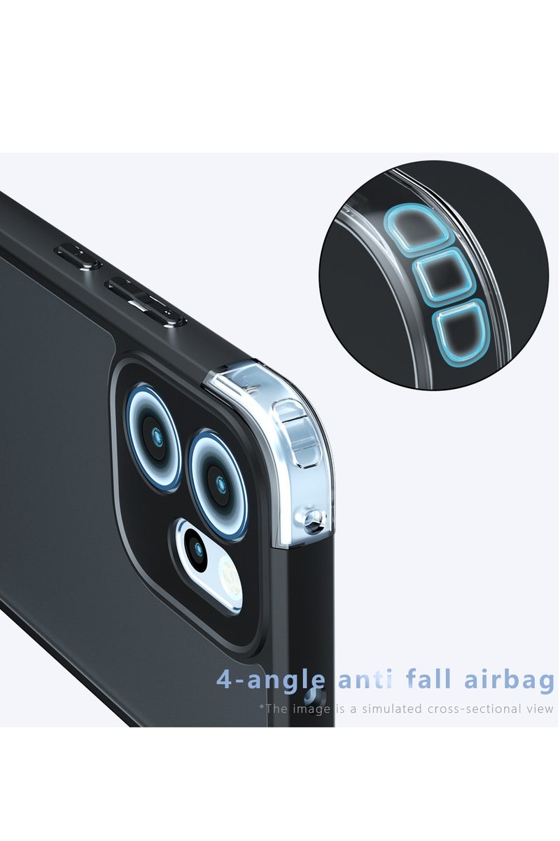 Case for OPPO Reno14 F 5G, Frosted Translucent Back Protective Slim Phone Cover, Anti-Fingerprints, Anti-Fall Drop Protection, Shockproof Case for OPPO Reno14 F 5G (Black) - Image 3
