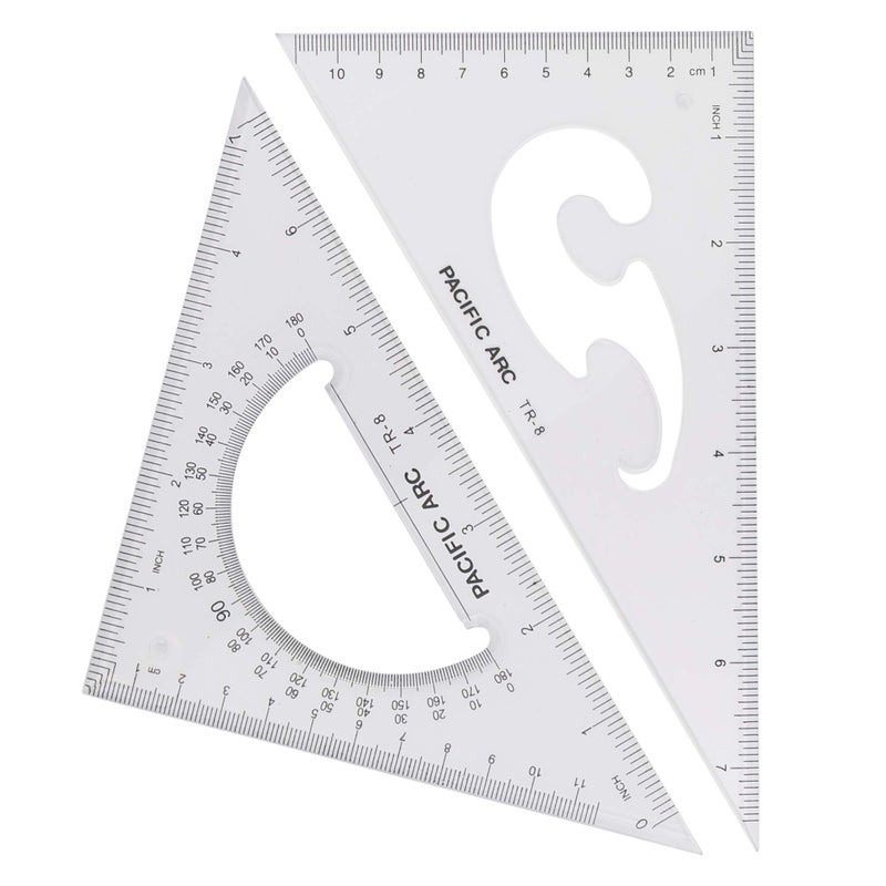 Pacific Arc Triangle Set 8 Inch 30/60 & 45/90 â€¦ - Image 1