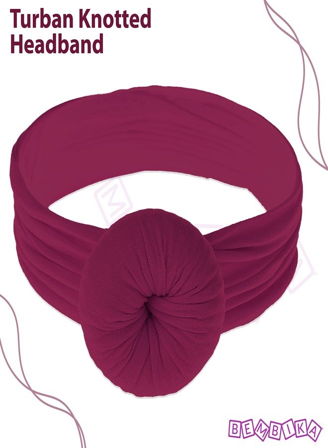 Bembika Bun Headband For Baby Girl Hair Accessories For Girls Headband For Girl Magenta - Image 2
