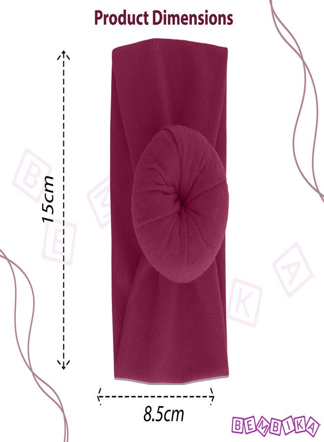 Bembika Bun Headband For Baby Girl Hair Accessories For Girls Headband For Girl Magenta - Image 5