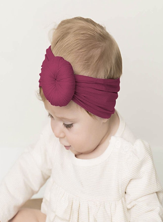 Bembika Bun Headband For Baby Girl Hair Accessories For Girls Headband For Girl Magenta - Image 1