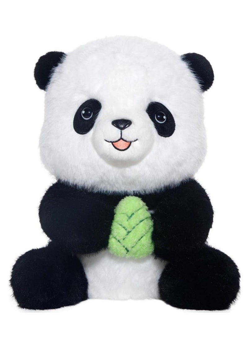 Suntown Stuffed Animal Toy,Soft and cuddly Plush, Panda hugging bamboo shootsÔºåBedtime Friend Birthday Easter Valentines Day Christmas Plush Toy Gifts for Girls Boys Kids,11.8in - Image 1