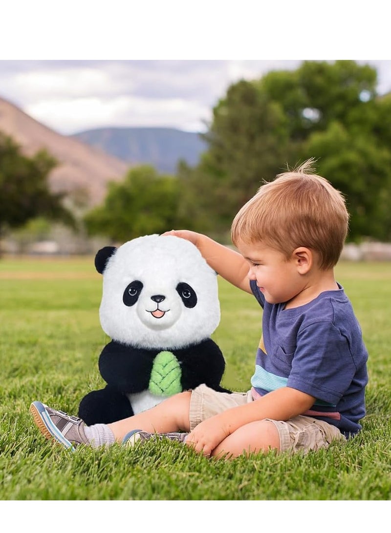 Suntown Stuffed Animal Toy,Soft and cuddly Plush, Panda hugging bamboo shootsÔºåBedtime Friend Birthday Easter Valentines Day Christmas Plush Toy Gifts for Girls Boys Kids,11.8in - Image 2