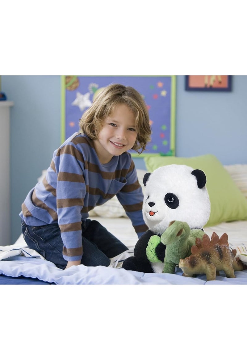 Suntown Stuffed Animal Toy,Soft and cuddly Plush, Panda hugging bamboo shootsÔºåBedtime Friend Birthday Easter Valentines Day Christmas Plush Toy Gifts for Girls Boys Kids,11.8in - Image 3
