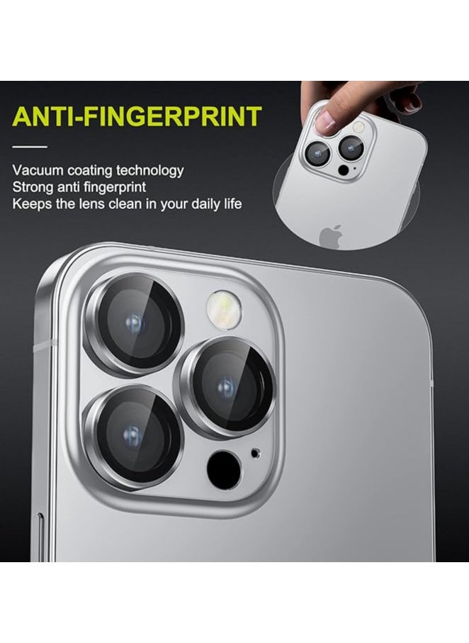 Generic - Camera Lens Protector for iPhone 16 Pro/iPhone 16 Pro Max , HD Tempered Metal Glass Camera Screen Protector Cover Film Accessories,Titanium Sliver - Image 1