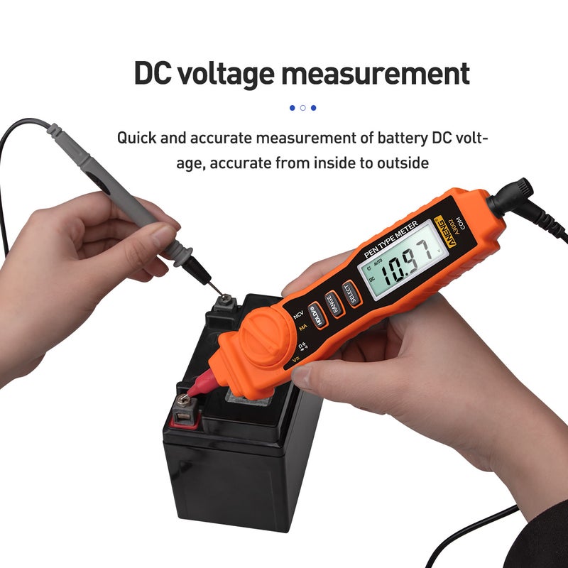 ANENG A3002 Pen Multimeter 4000 Counts Digital Multimeter Pen Non-contact Handheld Tester AC/DC Voltage / Diode / Continuity Testing Tool with Backlight Flashlight - Image 4