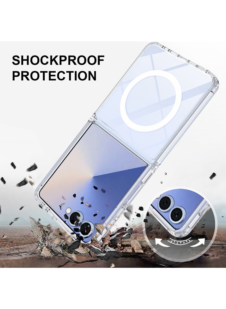 Theodor Magnetic Case for Samsung Galaxy Z Flip 7 Compatible with MagSafe Wireless Charging, Shockproof Phone Bumper Cover I am running mom black - Image 3