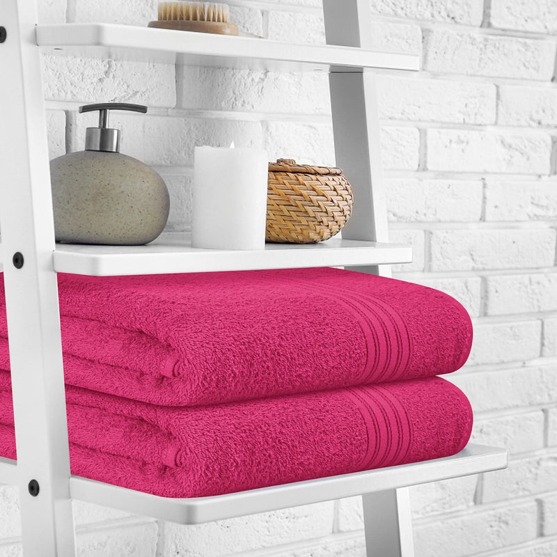 Boutiquo 100 ٪ Cotton 2 Pack Pack Pمن مجموعة 28 × 55 مناشف الحمام الكبيرة الصديقة للبيئة مضغوطة سريعة الوزن ونشفة حمام ناع - Image 3