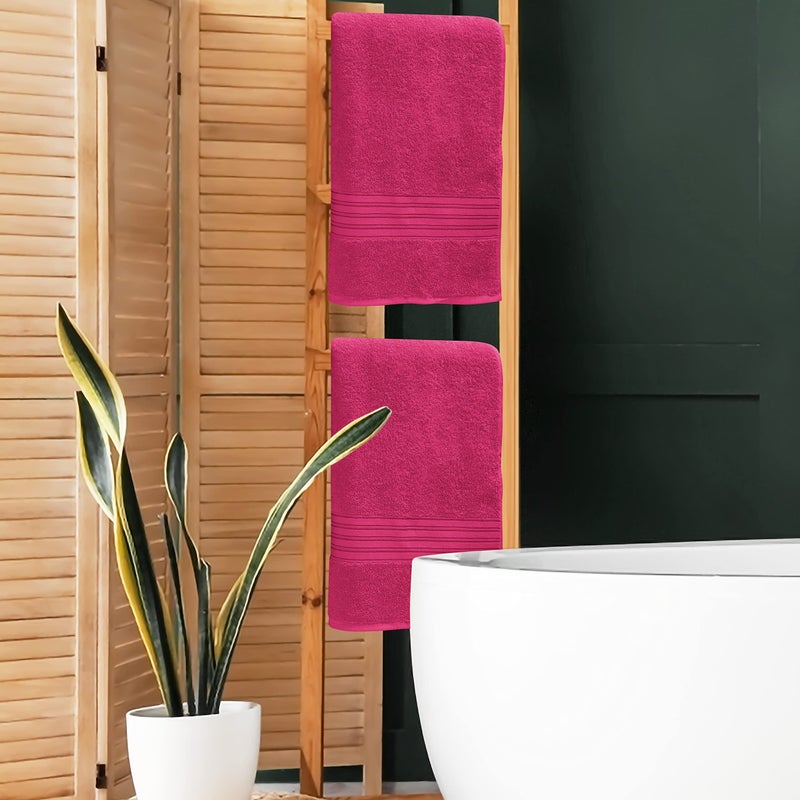 Boutiquo 100 ٪ Cotton 2 Pack Pack Pمن مجموعة 28 × 55 مناشف الحمام الكبيرة الصديقة للبيئة مضغوطة سريعة الوزن ونشفة حمام ناع - Image 4