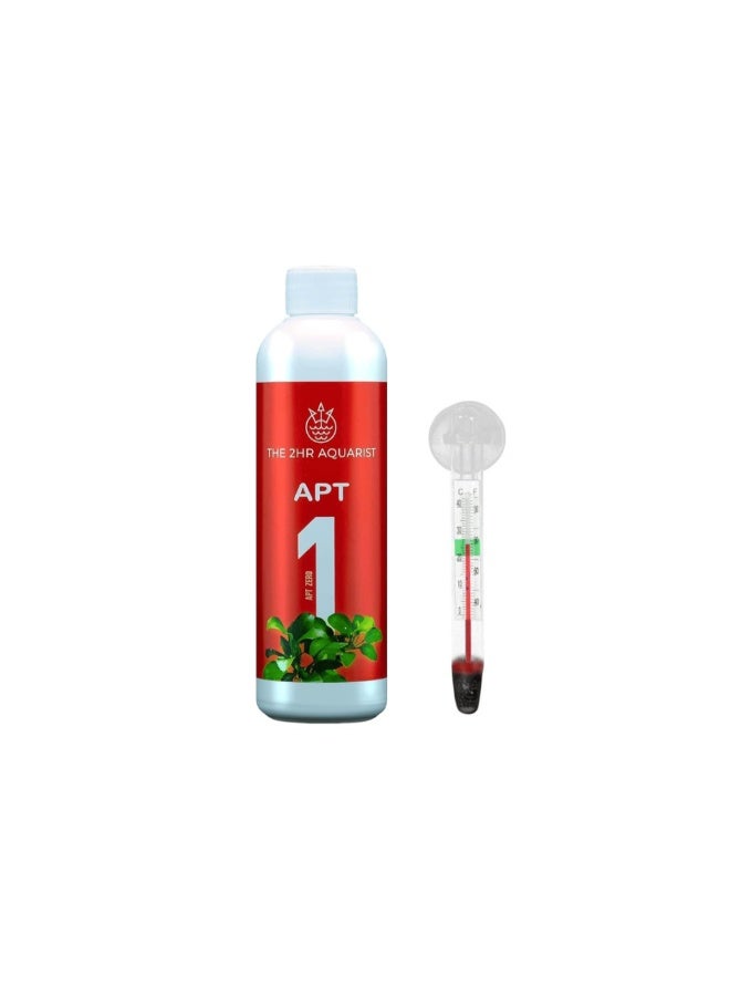 APT Aquarist APT Zero Aquarium Water Conditioner – Removes Chlorine, Chloramine & Toxins – 200 ml with FREE Short Glass Thermometer - Image 1