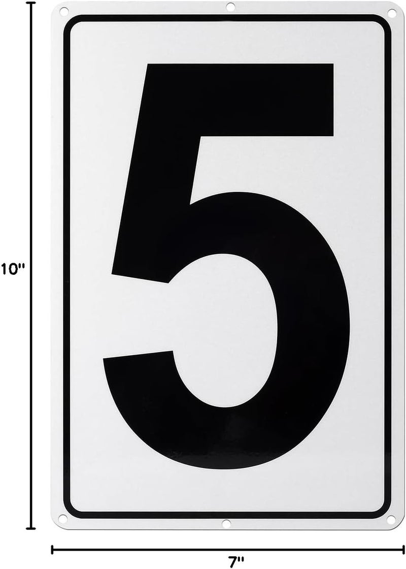 Kichwit Metal House Numbers Address Sign Reflective Aluminum Mailbox Number, 10 x 7 Inches, Number 5 - Image 5