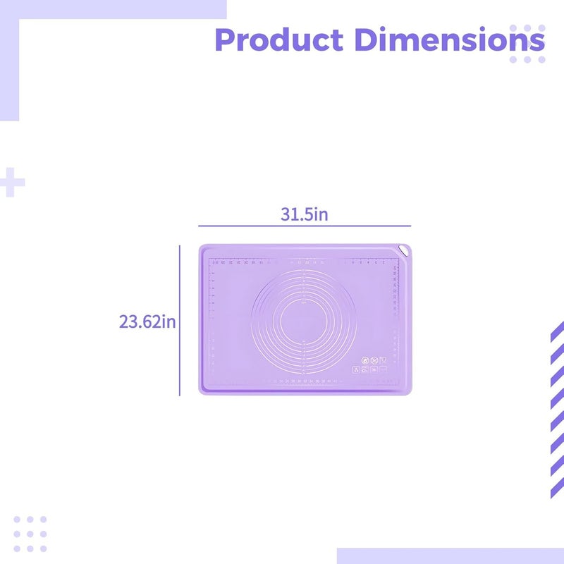 Non-Stick Silicone Pastry Mat 60 X 80 Cm, Measurement for Baking - Image 3