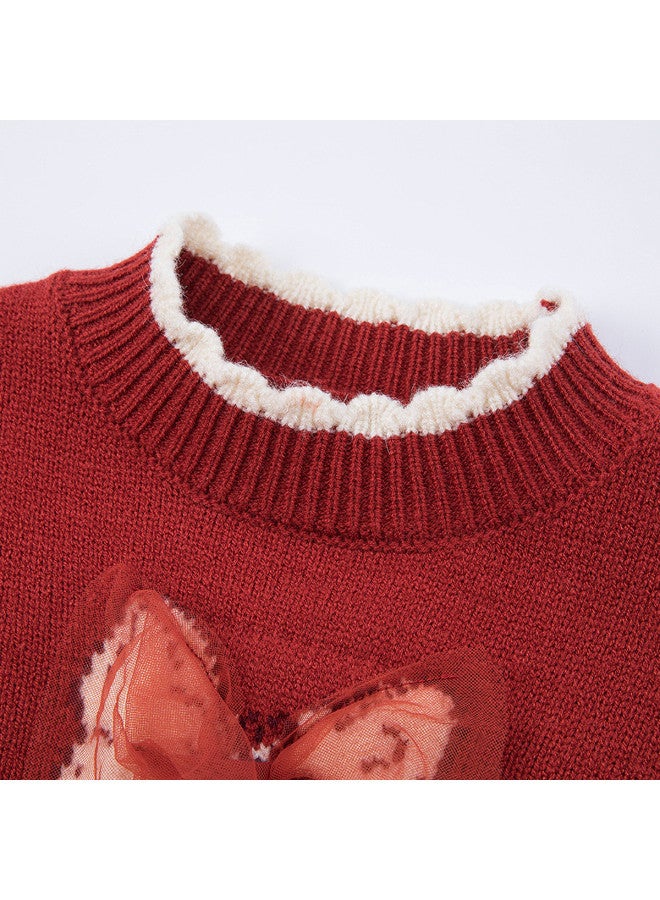 DEESHA Bow Knit Top + Pleated Skirt】girls' Set, Autumn/winter 2025, Sweet And Versatile Two-piece Outfit For Children - Image 5