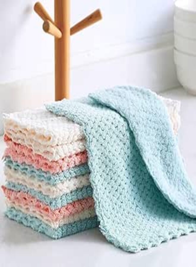 Smart Microfiber Towels Set 10 Pieces - High Quality Design and Perfect Size 25x25 cm Effective Cleaning Without Residue or Scratches, Perfect for Kitchen and Car.|From Generic