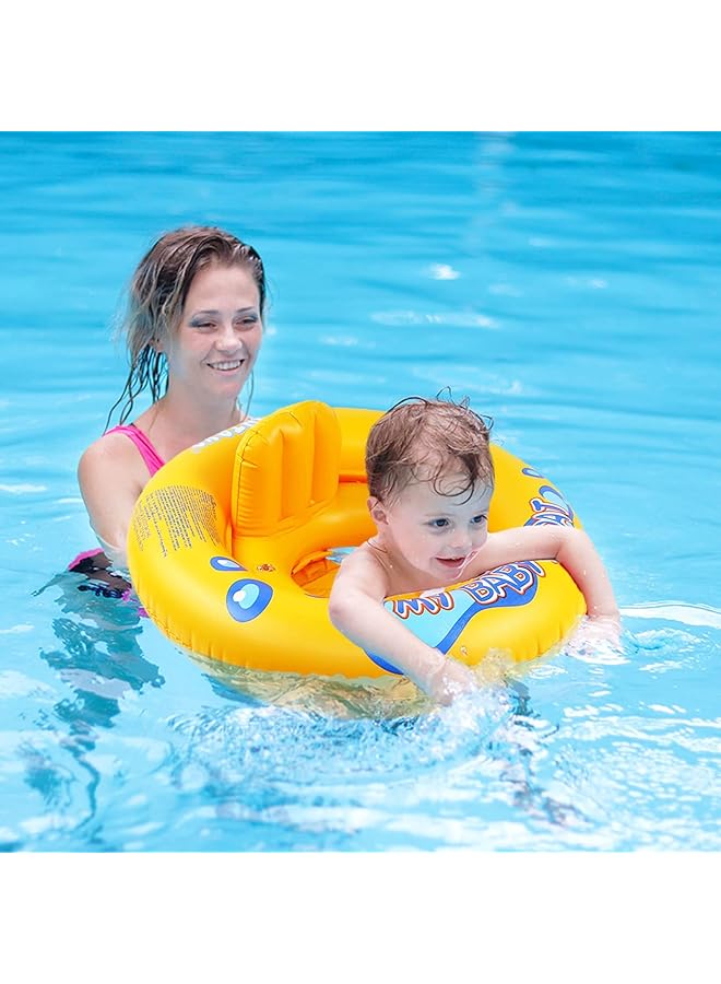 SYOSI Safe Seat Inflatable Baby Swimming Float Baby Swimming Ring Double Layer Round Swimming Ring For Age 6 To 24 Months Toddler Children - Image 2