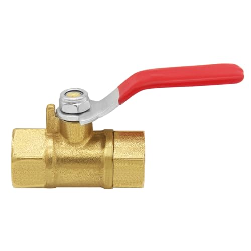 Uenede 2PCS 3/8 Inch Brass Mini Ball Valve 3/8" Female to 3/8" Female Thread Shut-off Valve with Operation Handle Pipe Threaded Fittings for Water/Oil/Gas - Image 5