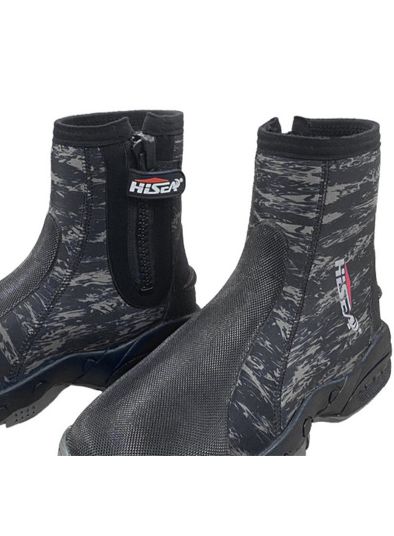 Hisea Adults Wetsuit Boots, Neoprene Aqua Boots for Men and Women with None-Slip Sole for Hard Objects, Multiple Sizes - Image 2