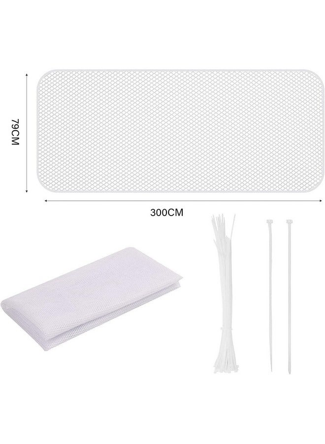 بيوينتي واقي درابزين للأطفال، شبكة سلم 3M، شبكة درابزين شرفة للأطفال، شبكة أمان للأطفال، شبكة درابزين سلم للحيوانات الأليفة، سميكة، شبكة سلم آمنة للعب الجراء الصغيرة في الأماكن المغلقة، أبيض - Image 3