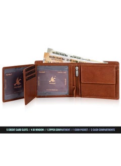 HORNBULL HORNBULL Carlos Tan Wallet for Men | Stylist Mens Wallet with RFID Blocking | Wallet Men Genuine Leather | Gift for Men  - Image 5