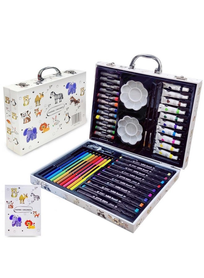 KARP 49Pcs Children Deluxe Art Drawing Set Art and Craft Mini Suitcase, Drawing and Painting Set Best for Birthday Gift for Boys Girls Children - Image 1