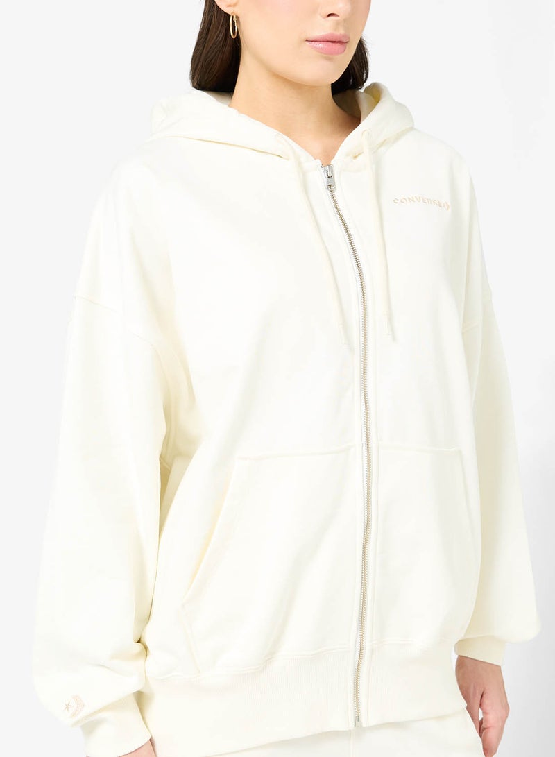 CONVERSE Oversized Full Zip Hoodie - Image 3