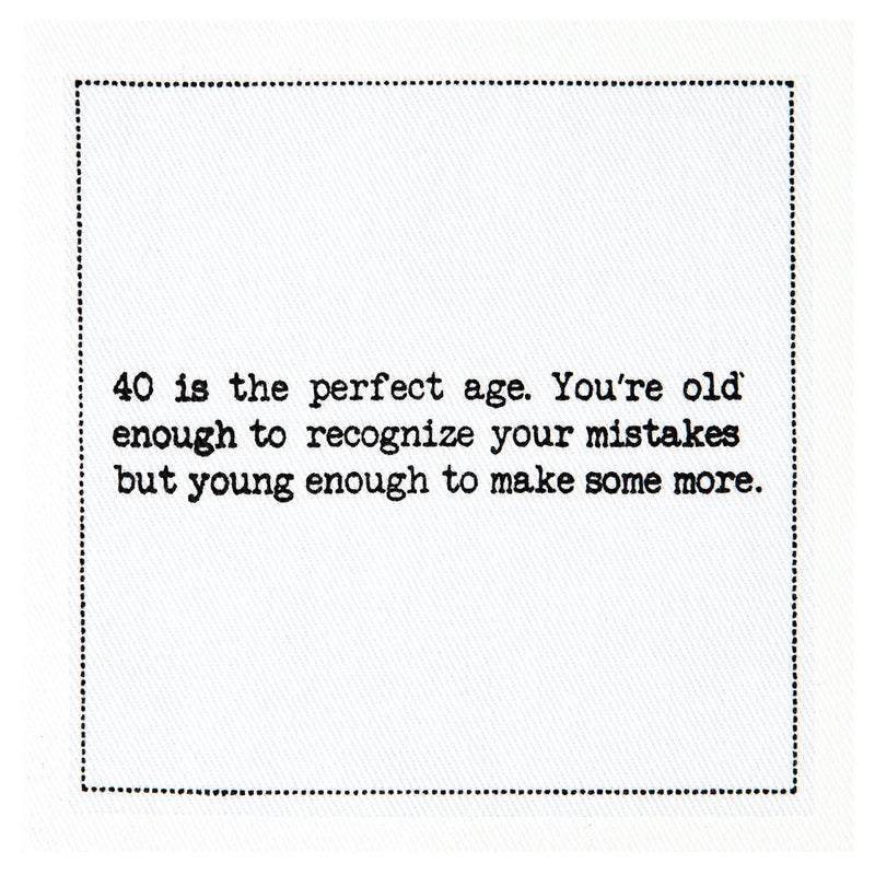 Five Star Napkins 40th Birthday Quotes White Cotton Cocktail Napkins, Beverage Napkins, Bar Napkins, Cloth Napkins, Party Napkins, Events, Holidays, Weddings, Birthdays, Disposable, 4.5" x 4.5"- (50x) - Image 5
