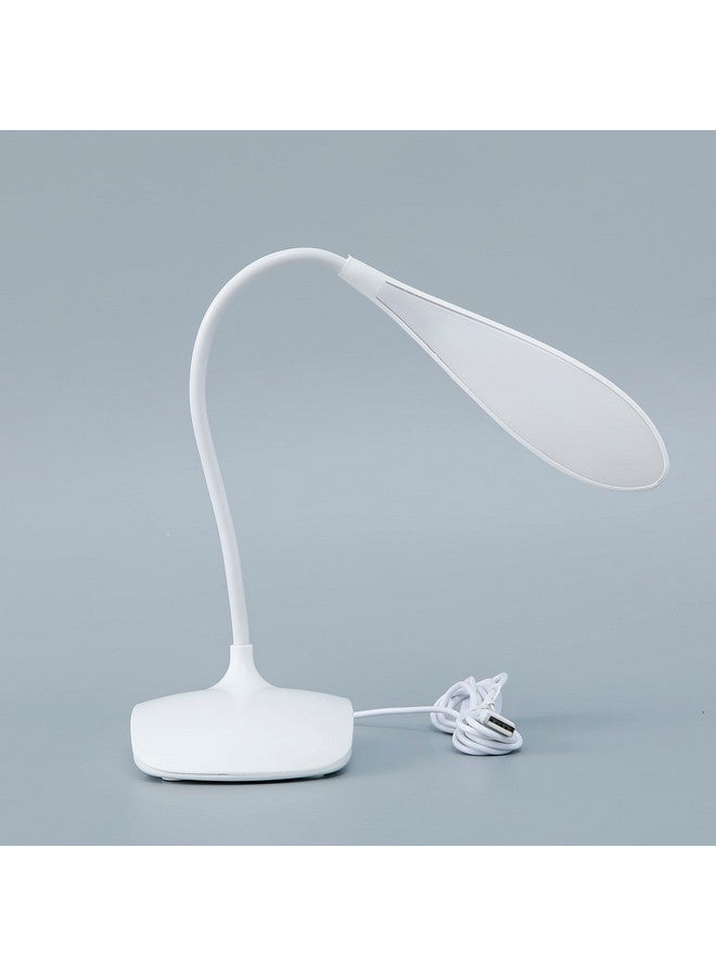 Kuber Industries Water Drop Base LED Table Lamp|USB Plug in Table Light|Non-Rechargeable|White - Image 1