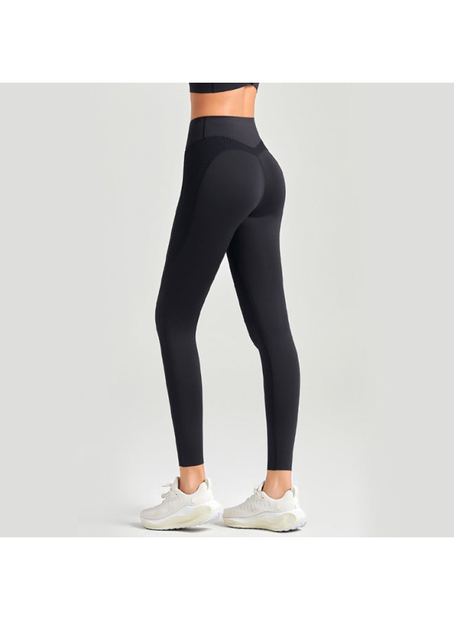 Leggings Black-5112 Shark Pants Women's No Embarrassment Line High Waist Hip Pilates Fitness Yoga Tight Sports Trousers