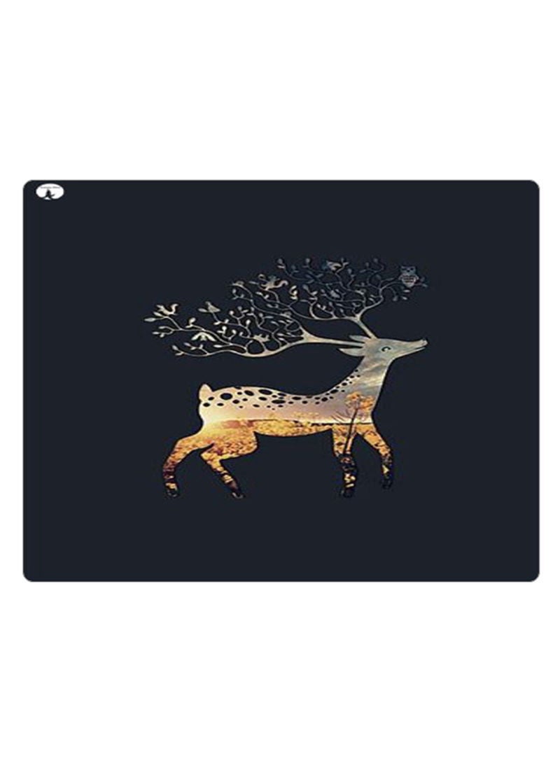 RKN Printed Anti-Slip Gaming Mouse Pad Black/Brown/Grey