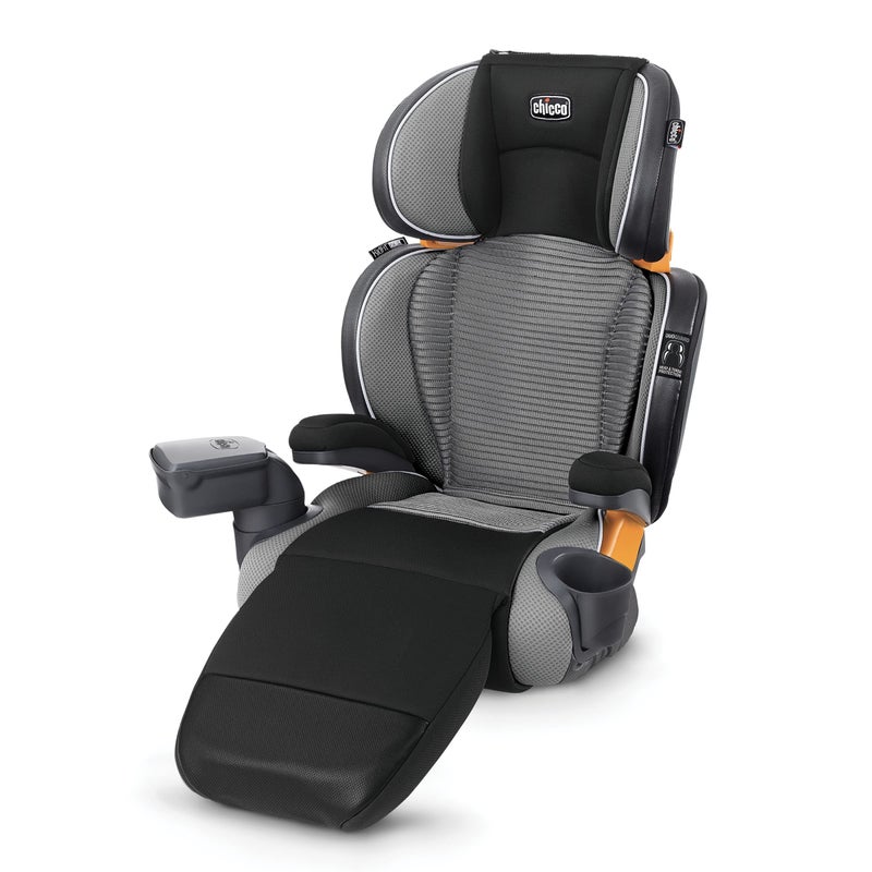 مقعد سيارة Chicco KidFit Zip Air Plus 2 في 1 مع حزام لتثبيت الأطفال مقعد مع ظهر مرتفع ومقعد بدون ظهر للأطفال من عمر 4 سنوات وما فوق و40100 رطل مجموعة Q أسود رمادي