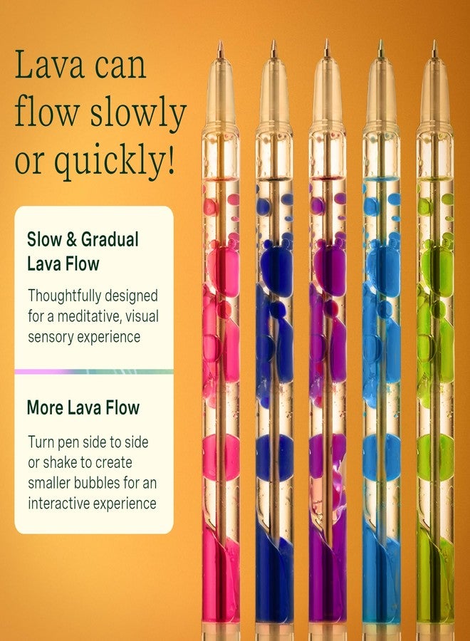 Lifelines Scented Lava Gel Pen Set, 5-Pack (Brights) - 0.5mm Colored Gel Pens Infused with Scented Essential Oil Blends & Mesmerizing Lava - School Supplies for College Kids & Adults - Image 5