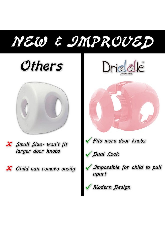 Driddle Door Knob Safety Cover for Kids - 5 Pack - Baby Proof Door Knob Covers - Door Locks for Kids Safety Child Proof (Pink) - Image 4