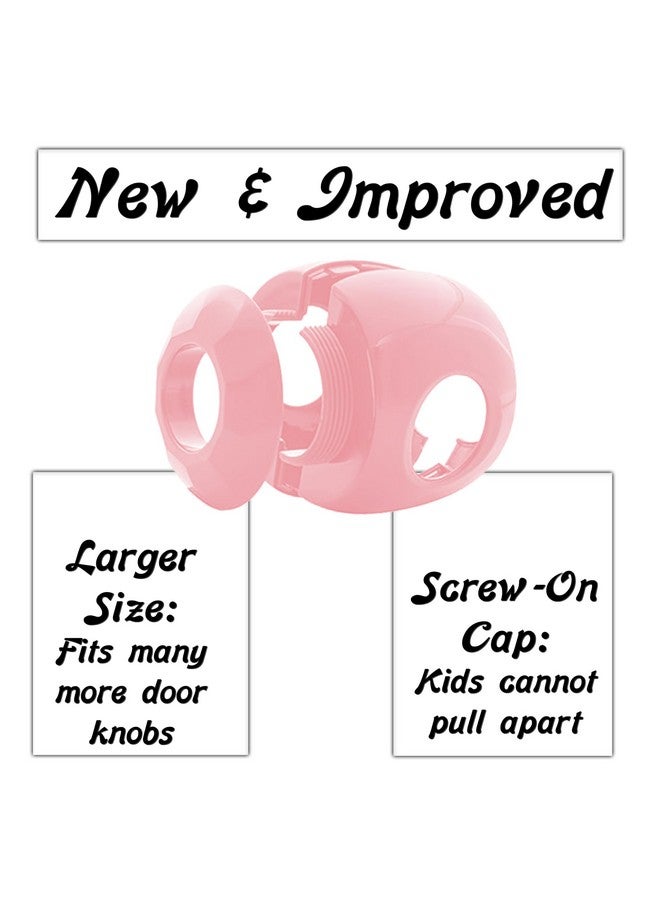 Driddle Door Knob Safety Cover for Kids - 5 Pack - Baby Proof Door Knob Covers - Door Locks for Kids Safety Child Proof (Pink) - Image 2