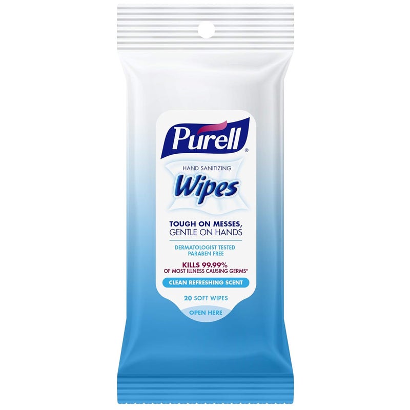 Purell Hand Sanitizing Travel Wipes Clean Refreshing Scent 20ct ( Pack of 3) - Image 1