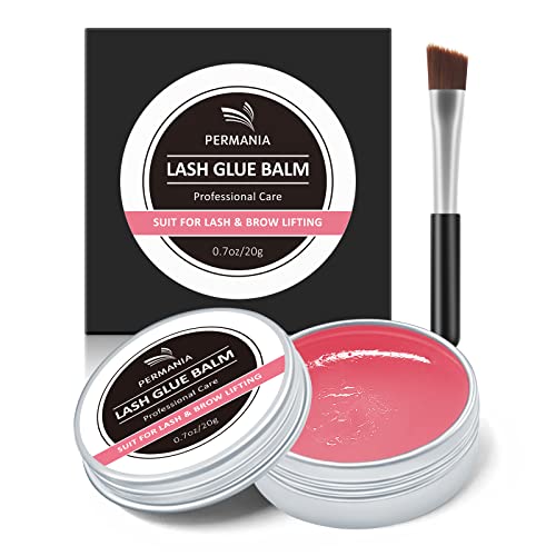 PERMANIA Lash Lift Balm New Eyelash Lifting Adhesive Soft Fragrance Lash Lift Glue Strong Viscosity and Water Solubility for Lash Perm Kit and Brow Lamination Strawberry