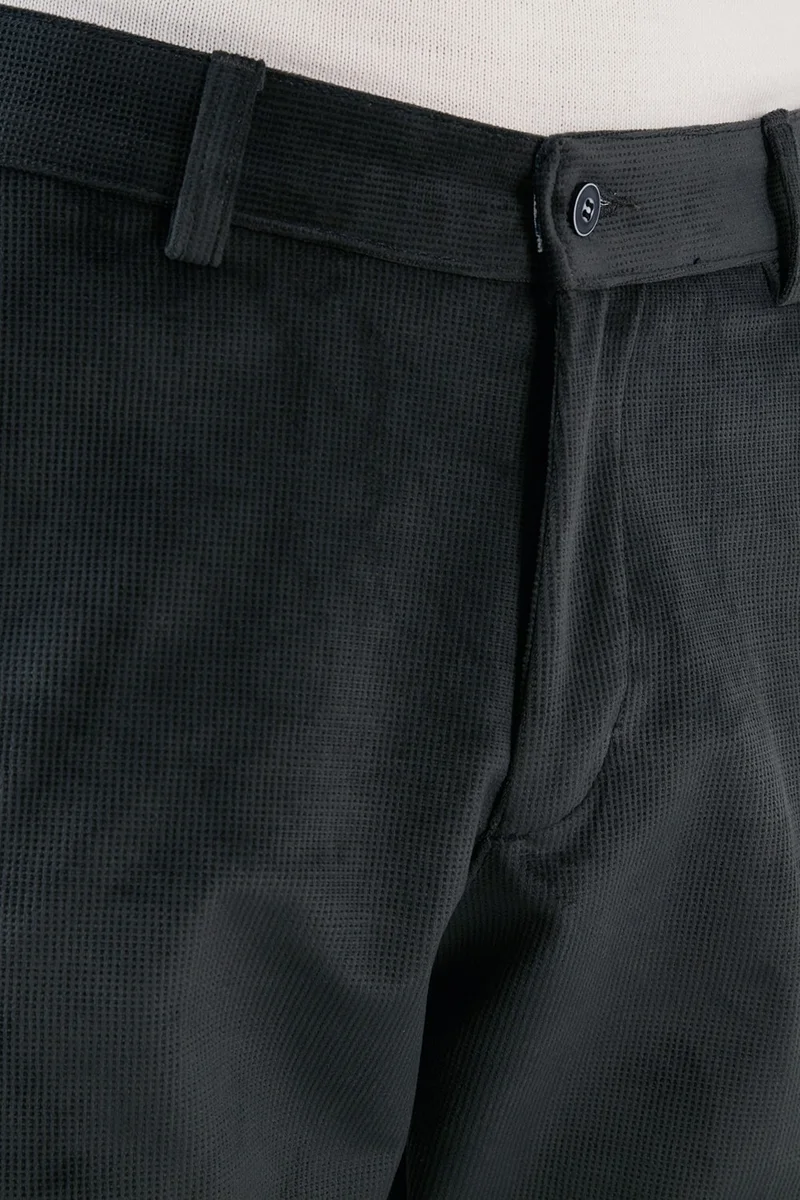 بوراتي Normal Waist Regular Fit Straight Leg Velvet Trousers Men's Velvet Trousers 645MERLIN
