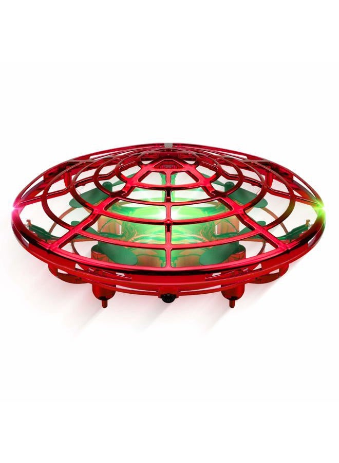 Force1 Hand Operated Drones for Kids or Adults - Scoot Hands Free Mini Drone Helicopter, Easy Indoor Small Orb Flying Ball Drone Toys for Boys or Girls (Red) - Image 1