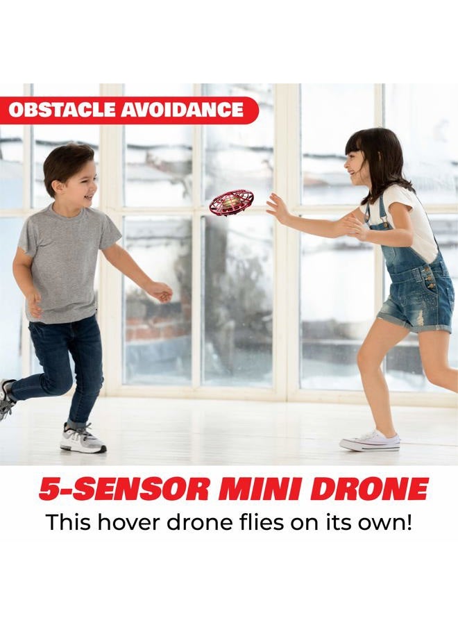 Force1 Hand Operated Drones for Kids or Adults - Scoot Hands Free Mini Drone Helicopter, Easy Indoor Small Orb Flying Ball Drone Toys for Boys or Girls (Red) - Image 3